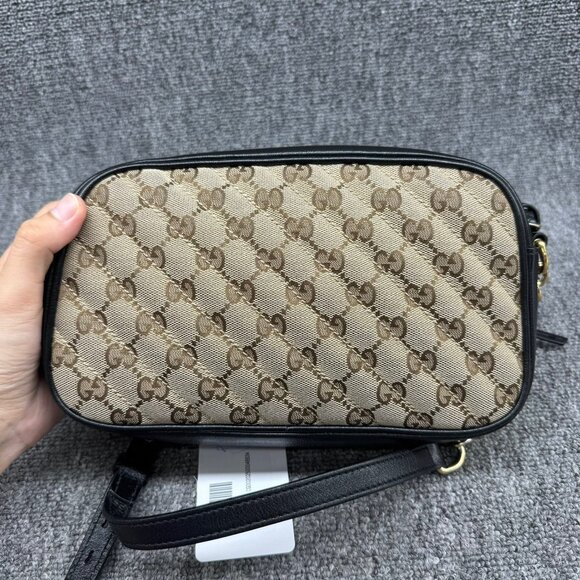GUCCI GG Marmont Brown&Black Leather Shoulder Bag 675-071825 - Picture 15 of 15
